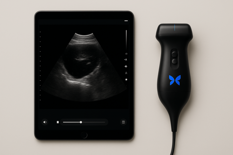 Abbildung Butterfly IQ3 Ultraschallgerät Arztpraxis